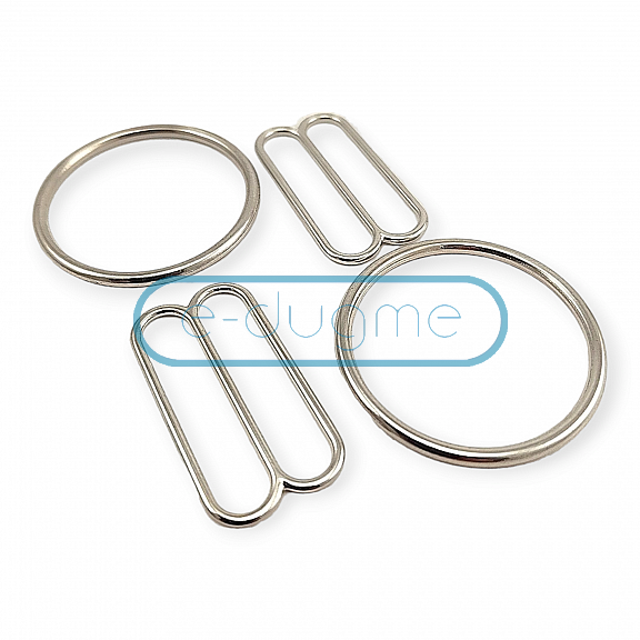 Hook Clasp 3,5 cm Ring and Strap Adjustment Buckle Set of 2 DM00018
