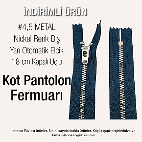 Kot Pantolon Fermuarı İndirimli