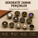 Dekoratif Zamak Perçinler