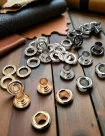 Flat Eyelets - Brass Metal