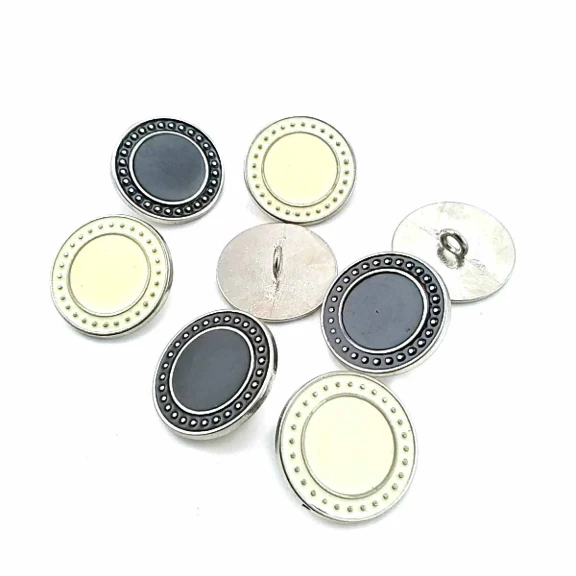 Mineli Ayaklı Düğme Kenarları Noktalı 22 mm - 34 Boy D 0004