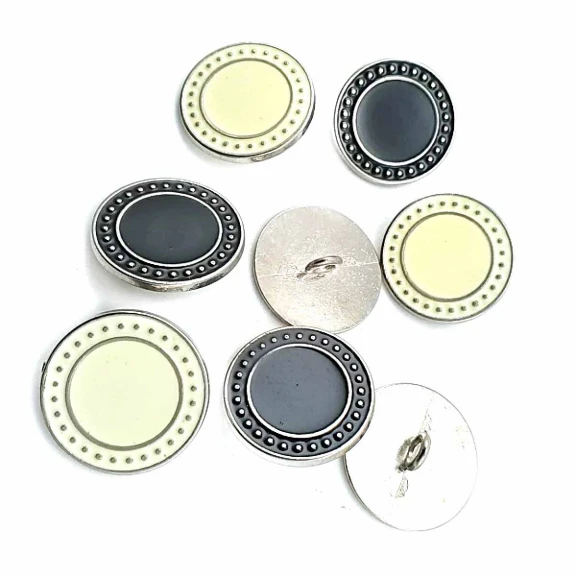 Mineli Ayaklı Düğme Kenarları Noktalı 22 mm - 34 Boy D 0004