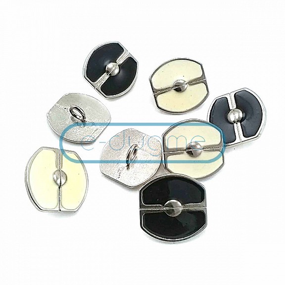Retro Design And Enamel Footed Button 17 mm - 27 Size D 0009