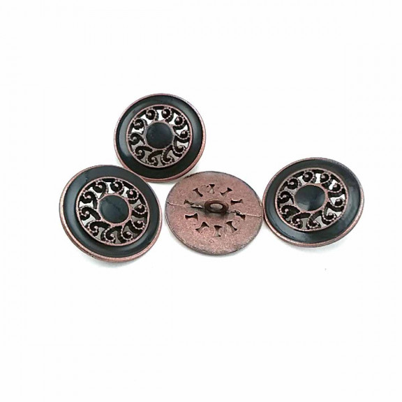 Vintage Görünümlü Metal Ayaklı Düğme 25 mm - 40 Boy D 0011
