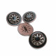 Vintage Görünümlü Metal Ayaklı Düğme 25 mm - 40 Boy D 0011