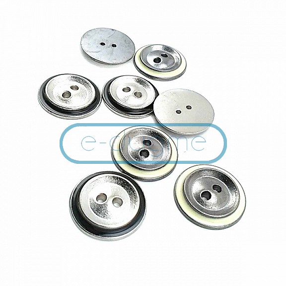 Enameled Button with Two Holes 22 mm - 35 Size D 0013