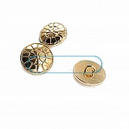 Patterned Metal Foot Button 16 mm - 26 Length (250 pcs / package) D 0023