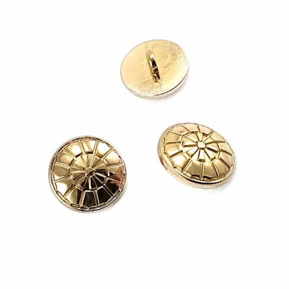 Desenli Metal Ayaklı Düğme 16 mm - 26 Boy D 0023