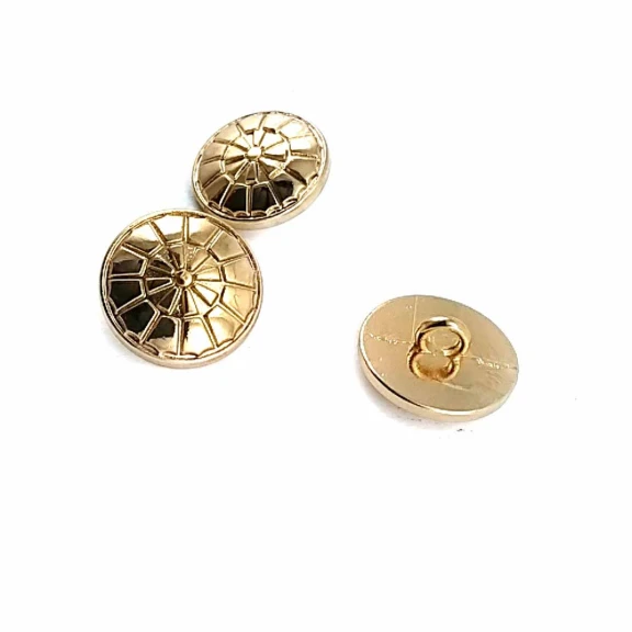 Desenli Metal Ayaklı Düğme 16 mm - 26 Boy D 0023