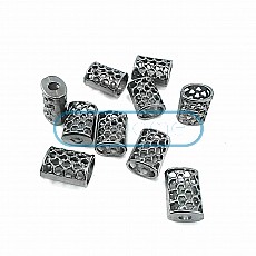 11 mm inlet 5 mm Cord End Metal with Honeycomb Design B0002