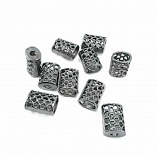 11 mm inlet 5 mm - - 0,20" Cord End Metal with Honeycomb Design B0002