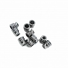 Striped Zamak fastener length 8 mm inlet 5 mm - 0,20" B0010
