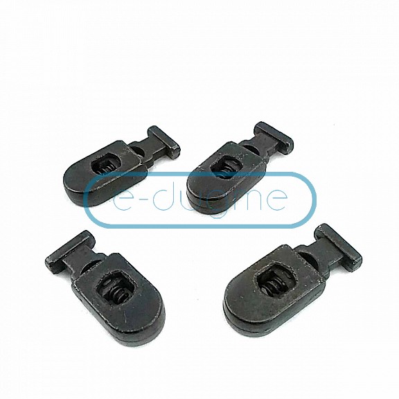 Metal Stopper with 5mm Hole Black Metal Stopper  B0020