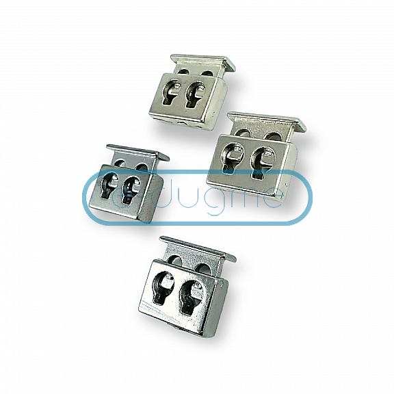 Square Stopper 2 Hole Cord Stopper 4 mm Lace Diameter Metal B0021