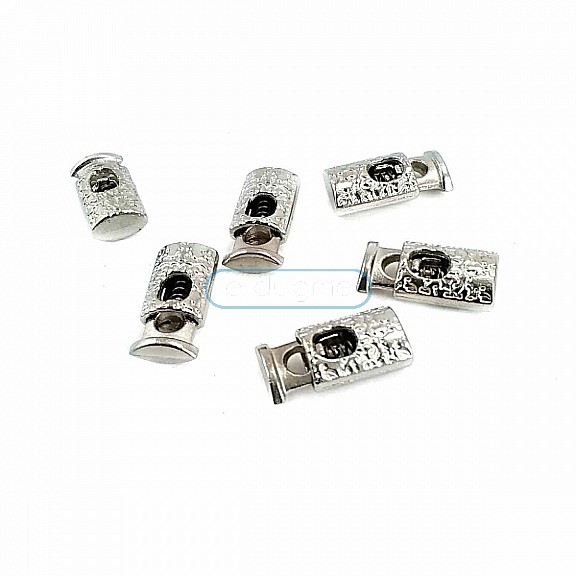 Tek Delikli Desenli  Metal Stoper 19 mm boylu 4 mm delik çaplı  B0023