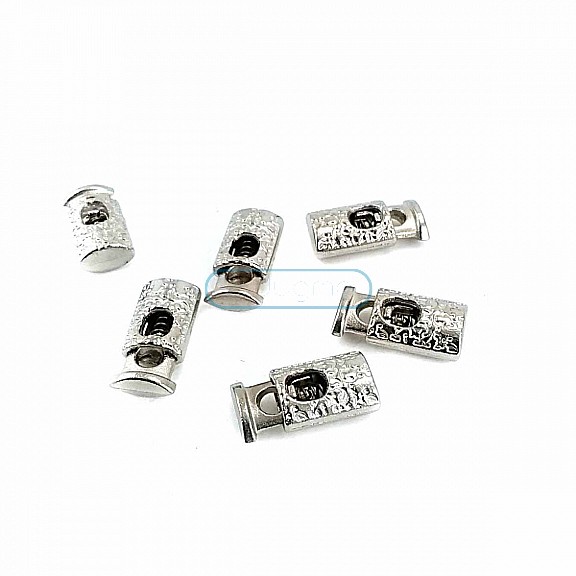 Tek Delikli Desenli  Metal Stoper 19 mm boylu 4 mm delik çaplı  B0023