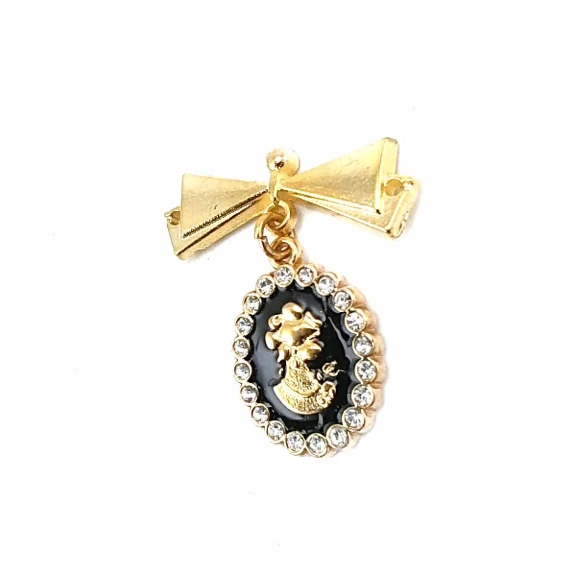 Bayan Yüzü Altın Renk Madalya Tipi Broş BRS0003