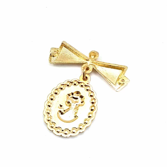 Bayan Yüzü Altın Renk Madalya Tipi Broş BRS0003