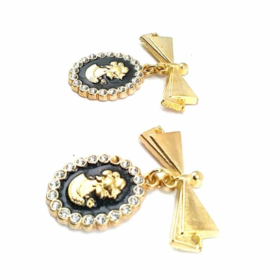 Bayan Yüzü Altın Renk Madalya Tipi Broş BRS0003