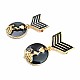 Medal Brooch - Madam Zi - Black Enamel Brooch BRS0005