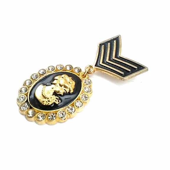 Bayan Yüzü Altın Renk Madalya Tipi Broş BRS0008