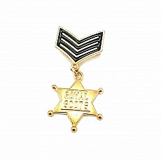 Star Shape Gold Color Medal Type Brooch BRS0010