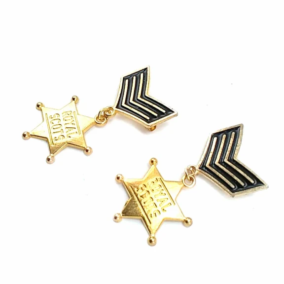 Yıldız Şekil Altın Renk Madalya Tipi Broş BRS0010