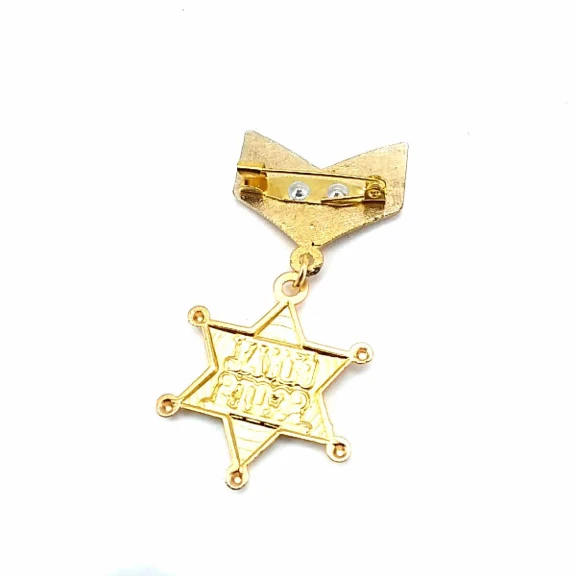 Yıldız Şekil Altın Renk Madalya Tipi Broş BRS0010