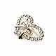 Stylish Gold Color Heart Shape Metal Brooch With Stone BRS0011