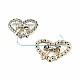 Stylish Gold Color Heart Shape Metal Brooch With Stone BRS0011