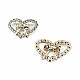 Stylish Gold Color Heart Shape Metal Brooch With Stone BRS0011