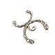 Stylish Gold Color Metal Brooch with Stone BRS0013