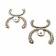 Stylish Gold Color Metal Brooch with Stone BRS0013