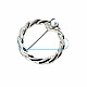 Pearl Stone Ring Shape Silver Color Brooch BRS0015