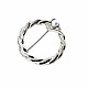 Pearl Stone Ring Shape Silver Color Brooch BRS0015