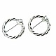 Pearl Stone Ring Shape Silver Color Brooch BRS0015