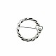 Pearl Stone Ring Shape Silver Color Brooch BRS0015