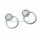 Aesthetic Stone Ring Shape Silver Color Brooch BRS0017