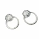 Aesthetic Stone Ring Shape Silver Color Brooch BRS0017