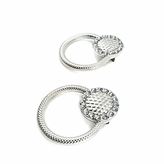 Aesthetic Stone Ring Shape Silver Color Brooch BRS0017