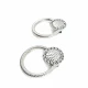 Aesthetic Stone Ring Shape Silver Color Brooch BRS0017