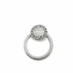 Aesthetic Stone Ring Shape Silver Color Brooch BRS0017