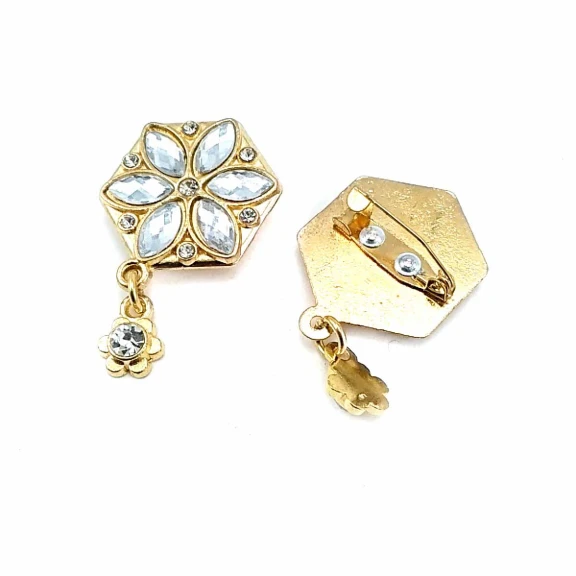 Stone Gold Stylish Brooch BRS0021