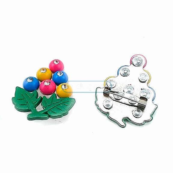 Bead Basket With Metal Color Brooch BRS0022