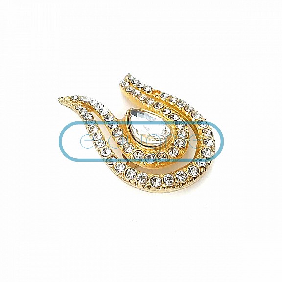 Very Stylish Stone Gold Color Brooch BRS0024