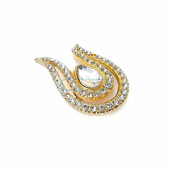 Very Stylish Stone Gold Color Brooch BRS0024