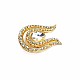 Very Stylish Stone Gold Color Brooch BRS0024