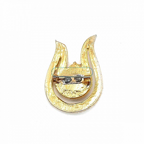 Very Stylish Stone Gold Color Brooch BRS0024