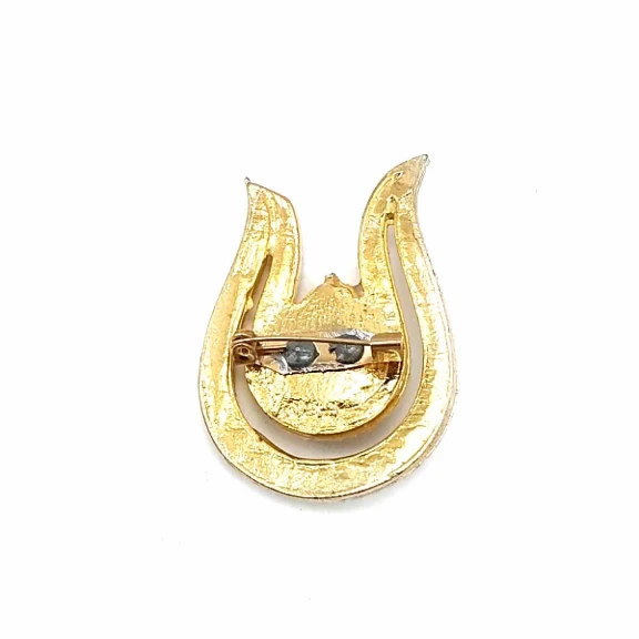 Çok Şık Taşlı Altın Renk Broş BRS0024