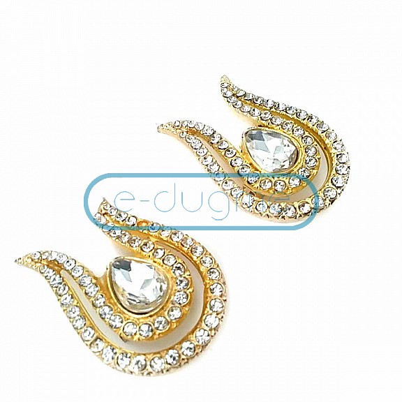 Very Stylish Stone Gold Color Brooch BRS0024